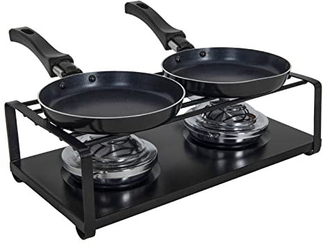 Mini raclette sans électricité - Pour 2 personnes - Barbecue de table avec 2 poêles - Camping Festival pique-nique Table Grill avec brûleur pour pâte combustible Fonctionnement avec feu
