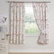 Dreams & Drapes - Pink Floral & Bird Curtains W66 x L72 (168 x 183cm) - 2x Panels - Floral Pencil Pleat in Pink - Garden Bird Curtains & Drapes for Bedroom - Pink Botanical Pleated Curtains