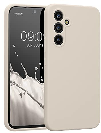 kwmobile Hülle kompatibel mit Samsung Galaxy A54 5G - Hülle Silikon gummiert - Handyhülle - Handy Case in Creme matt