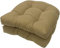 GRYYP 2er-Pack getuftete Sitzkissen für drinnen und draußen, 18,9 x 18,9 U-Form Ersatzkissen für Korbstuhl Sitz Terrassenmöbel Esszimmerstuhl Pad(Color:Kaffee)