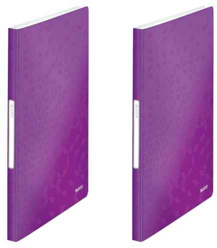 Leitz 46320062 Sichtbuch WOW, A4, PP, 40 Hüllen, violett (Packung mit 2)