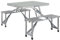 Outsunny Ensemble Table et Chaise de Camping Pliant Forme Valise Pique-Nique, Aluminium, dim. 85,5L x 67,5l x 67H cm