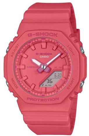Casio G-shock - Orologio Da Polso Da Unisex Al Quarzo Sportivo Bracciale E Cassa In Resina Di Colore Rosa Quadrante Analogico-digitale Rosa - GMA-P2100-4AER
