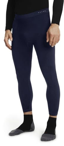 FALKE Herren Baselayer-Hose Maximum Warm Long M Ti Funktionsmaterial schnelltrocknend 1 Stück, Blau Space Blue 6116, XXL