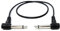 0.6m 6.35mm 1/4 TS Mono Jack to Jack Plug Lead for Guitar, Amplifiers, Music Instruments, Speakers, Microphone Cable Dual Right Angle, Black 2ft