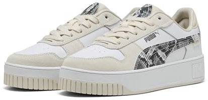 PUMA Carina Street Snake Chic, Zapatillas Mujer, White-Alpine Snow, 38 EU