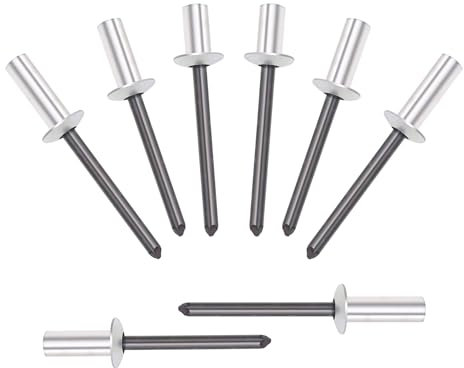 ALLCLEAN 120Pcs 3/16 x 3/8,1/2,5/8 Closed End Aluminum Blind Rivets with Steel Mandrel,4.8 x 10 12 16mm Pop Rivets Dome Head 3 Size
