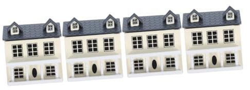 TOYANDONA 4 Stück Puppenhausmöbel Puppenhaus Bücherregal Mini-modellschrank Miniatur-puppenhausschrank Tiny House Kochtisch Miniatur-hausmöbel Miniatur-bücherregal Mini-schrankmodell Birke
