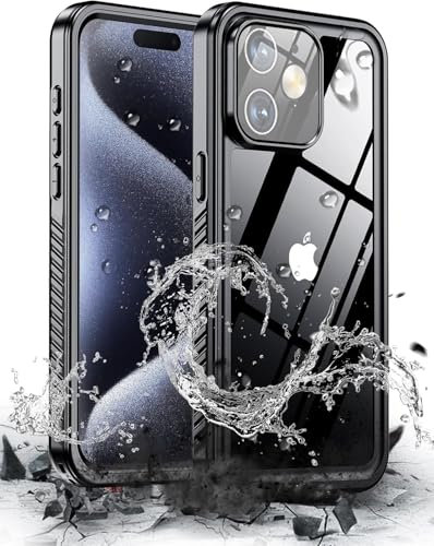 Hualele Schutzhülle für iPhone 12 Mini, wasserdicht, integriertes Objektiv und Displayschutz, robust, Ganzkörperschutz, Fallschutz in Militärqualität, IP68, Unterwasserschutzhülle für iPhone 12 Mini,