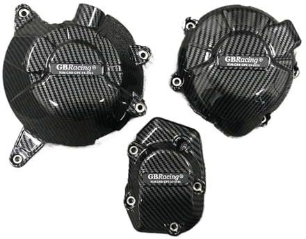 TianChuangs Motorräder kupplungsdeckel for Kawasaki Z900 2017-2023 Autobike Motorabdeckung Sekundäre Motorabdeckung Schutzset Kurbelgehäuse Motordeckel(Carbon Fiber Texture)