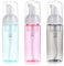HJZHII 3PCS Foam Pump Bottle, 60ml/2oz Clear Empty Travel Foaming Containers Refillable Foam Soap Dispenser Plastic Small Size Mousse Bottle for Hand Soap Face Wash Shampoo Soap Lash Cleanser