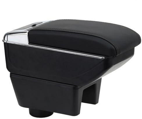 Auto-Armlehne Für Seat Ibiza/Ibiza 6j Ibiza 6L, Auto-Mittelkonsole, Innenarmlehne, Aufbewahrungsbox mit Getränkehalter, Schwarz