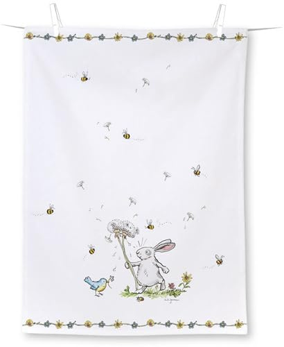 Ihr - T 1067900 - Geschirrtuch, Ostern, Summer Presents, Hase, gelb, Baumwolle, Bedruckt, 50cm x 70cm