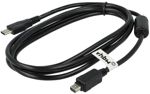 vhbw Câble de données USB-C compatible avec Olympus XZ-10, X-960, XZ-2, VH-520, XZ-1, VG-170, X-940, VH-210 appareil photo, 15 cm