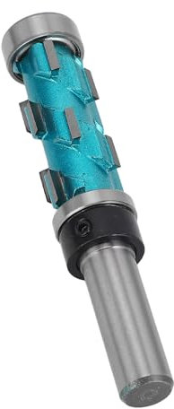 1/2 Inch Shank Carbide Flush Trim Router Bit, Double Bearing Spiral Trimmer for Woodworking Projects