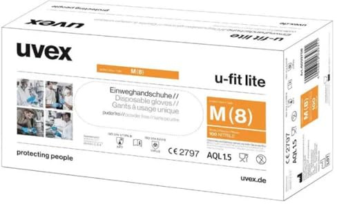 uvex u-fit lite 6016807 100 St. Einweghandschuh Größe (Handschuhe): S EN 420:2003+A1:2009, EN 374-1:2016+A1:2018, EN 37