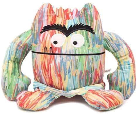 Farbenmonster Plushie, Bunte Monster Plüschtier für eine fröhliche und unbeschwerte Stimmung, Halloween oder Birthday Decorations Monster Kuscheltier Geschenke für Jungen oder Mädchen. (35cm)