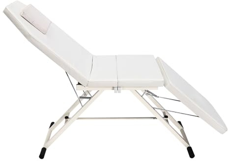 HHEMSTD Verstellbares Massagebett Faltbares Kosmetik-Therapie-Bett Ergonomisches Spa-Schönheitsbett Hochlastlager Massagetisch Tragbares gepolstertes Behandlungsbett