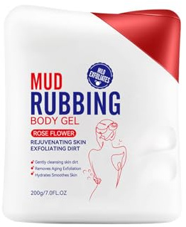 Exfoliating Body Scrub | Gesichts-Exfoliator,Exfoliating Body Scrub zur Porenreinigung | Gesichts-Scrub entfernt tote Haut – Tiefe Reinigung für glatte Haut (Rose, 200ML)