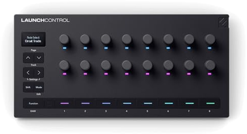 Novation Launch Control 3 USB-MIDI-Controller | USB, 16 Endlos-Encoder, 8 frei belegbare Tasten, OLED-Display, 5-poliger MIDI-Ein-/Ausgang, 7 Custom Modes