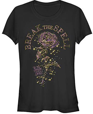 Disney Damen Die Schöne und das Biest Rose Spells Crew Neck Graphic T-Shirt, schwarz, XX-Large
