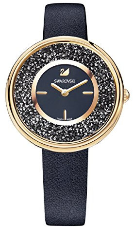 Swarovski Crystalline Pure Uhr, schwarz