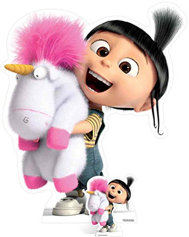 DESPICABLE ME Agnes and Fluffy Unicorn Life Size Cardboard Cut Out, Multi-Colour