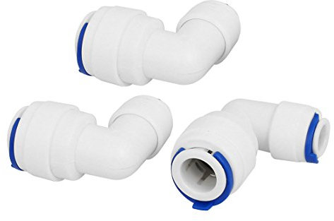 sourcing map 3 Stk. Ellbogen Rohr Schnellverbindung 1/4 x 3/8 für RO Wasser Filter Beschlag de