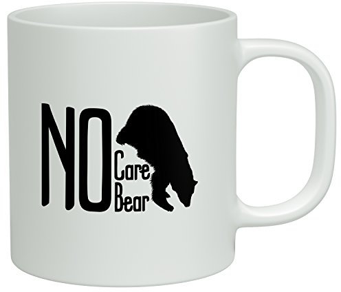 Shopagift No Care Bear White 10oz Novelty Gift Mug Cup