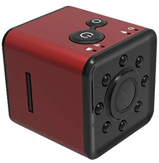 SQ13 Mini camera cam wifi SQ13 rcamara espia 1080P HD Waterproof camera espion With Ferromagnetic micro camera (Red)