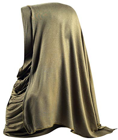 Lazzboy Shimmer Sparkle Gold Glitters Plain Chiffon Muslim Hijab Schal Halstuch Kopftuch Für Muslimische Islamische Kopfbedeckung Damen Gesichtsschleier, Schal, Turban Musselin(B)