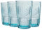 Bormioli Rocco 387595GRS021522 090789 Romantic Pack of 4, Glass, Light Blue, cl 34, Azure