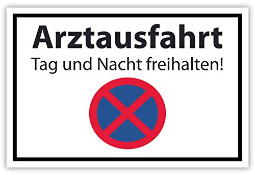 SCHILDER HIMMEL anpassbares Arztausfaht Tag und Nacht freihalten! Schild 21x15cm Alu-Verbund, Nr 4067 eigener Text/Bild verschiedene Größen/Materialien