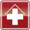 Aufkleber Rettungszeichen Symbol Weisses Kreuz „Erste-Hilfe-Station“ Schild Folie selbstklebend Made in Germany | 5-40 cm, Größen Name: 20x20cm