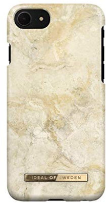 IDEA of Sweden Bedruckte Handyhülle, niedliches buntes Muster, schützende Abdeckung aus Hartplastik mit Mikrofaserfutter für das iPhone. Kompatibel mit iPhone 8/7 / 6s / 6 (Sandstorm Marble)
