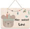 Holzura Namensschild Kinderzimmer Personalisierte Geschenke Baby Zimmer, Namensschilder für das Kinderzimmer Deko, Türschild personalisiert mit Namen, Türschild Kinderzimmer