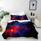 ANHOPE Schwarz Rot Blau Galaxie Bettwäsche Set 3 Teilig Bettbezug 135x200 cm + 2 Kissenbezug 50x70 cm Weich Microfaser Bettbezüge Set mit Reißverschluss Bettdeckenbezug für Kinder Jungen Mädchen