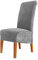CMAKER Velvet Dining Chair Covers, Stretch Large Chair Slipcover, Spandex High Back Chairs Cover Elastic Washable Removable XL Chair Protector,Set of 4,Smoky Gray