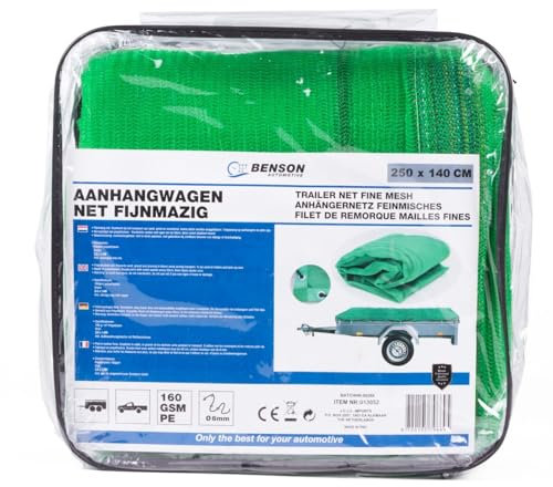 Anhängernetz feinmaschig mit Kordel Containernetz Ladungssicherung 250x140 cm