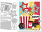 GLOBLELAND Popcorn Cola Film Stanzformen Transparent für Kartenherstellung Dekoration und DIY Scrapbooking, Kinokarte Tasse Pentagramm Mental Stanzformen für Geschenke und Feiern