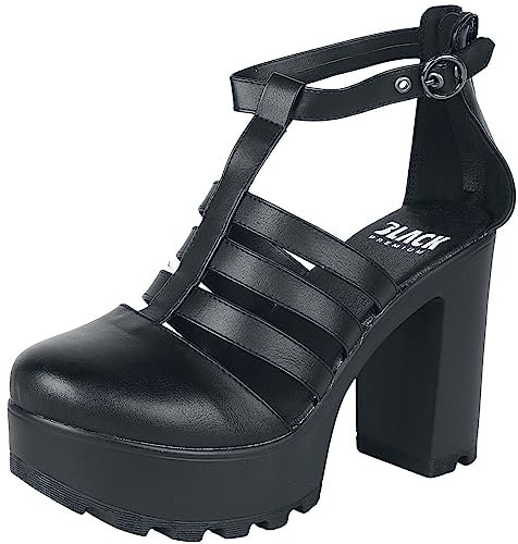 Black Premium by EMP Damen Schwarze Plateau High Heels mit geschlossener Fußkappe EU40