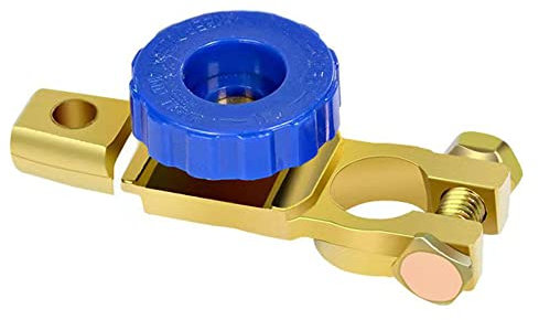 HuaLiSiJi Coupe Circuit Batterie 12V Coupe Batterie Isolateur de Batterie, pour 12V 24V 36V Moto Voiture Camion Bateau Caravane (Blue)