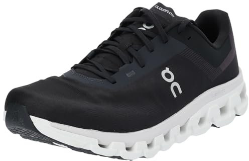ON Herren Cloudflow 4 Sneaker, Black White, 42.5 EU