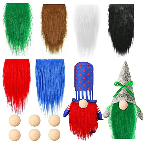 12PCS Ostern Weihnachten Deko Bunte Wichtel Bart Basteln,Vorgeschnittener Wichtelbart,Handgefertigter GNOME Zwergbart Kunstpelzstoff,GNOME DIY Wichtel Puppe Ostern Weihnachten Cosplay Partyzubehör