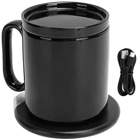 2 in 1 Wireless Charging Pad Waterproof Charger 55℃ Electric Heating Coffee Mug Warmer Cup Charger Phone Charging Pad Mug