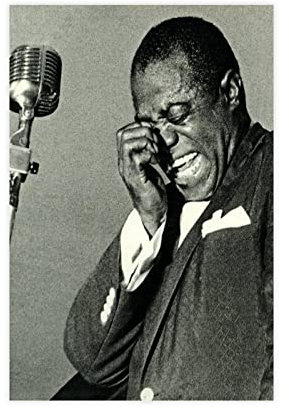FISH DRAGATE Leinwand-Poster, Jazz-Musiker, Louis Armstrong 48, Schlafzimmer, Dekoration, Sport, Landschaft, Büro, Raumdekoration, Geschenk, ohne Rahmen, 30 x 45 cm