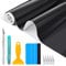 Wilktop Car Film Glossy Black, 300 x 30 cm Car Film Bubble-Free Self-Adhesive PVC Sun Protection Film Car Paint Protection Film Car Tint Film, Can be Used on All Smooth Surfaces