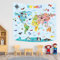 BASHOM TP-007 Tierweltkarte Tapisserie (Deutsche Ver.) Poster für Kinder Erziehungsbildung Wandhänge für Schlafzimmer Wohnzimmer Nurserie Dorm Haus Decor 60''x50'' (150x130cm)