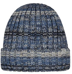 Barts Herren Beanie Sahiel Strickmütze mit Streifen 2162 Navy 03