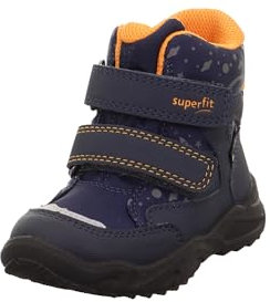 Superfit Jungen Glacier Warm Gefütterte Gore-tex Schneestiefel, Blau Orange 8020, 24 EU Weit